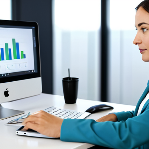 Home 25 A professional businesswoman, fully clothed in a modest business suit, seated at a clean, modern desk in a well-lit, open-plan office. She is focused on a laptop screen, with a subtle, futuristic personal assistant robot (e.g., a small, sleek tabletop device or a discreetly integrated screen) visible nearby, symbolizing seamless integration of technology into daily work. The background shows blurred colleagues and office activity, maintaining a professional and productive atmosphere. safe for work, appropriate content, fully clothed, professional, perfect anatomy, correct proportions, natural pose, well-formed hands, proper finger count, natural body proportions, professional photography, high quality.